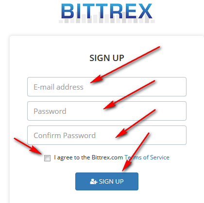 Регистрация bittrx