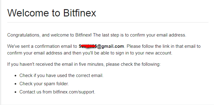 регистрация на bitfinex