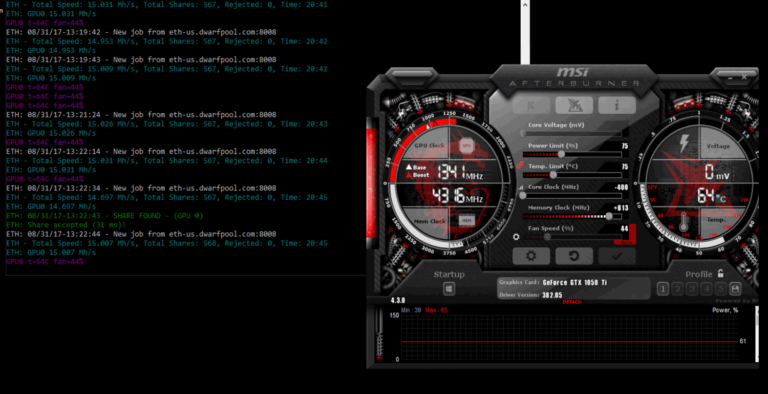 Майнинг на видеокарте Geforce GTX 1050 ti: разгон, хэшрейт и окупаемость